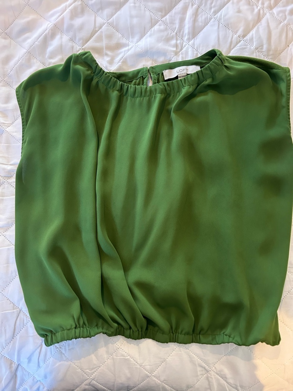 LOFT Green Bubble Top